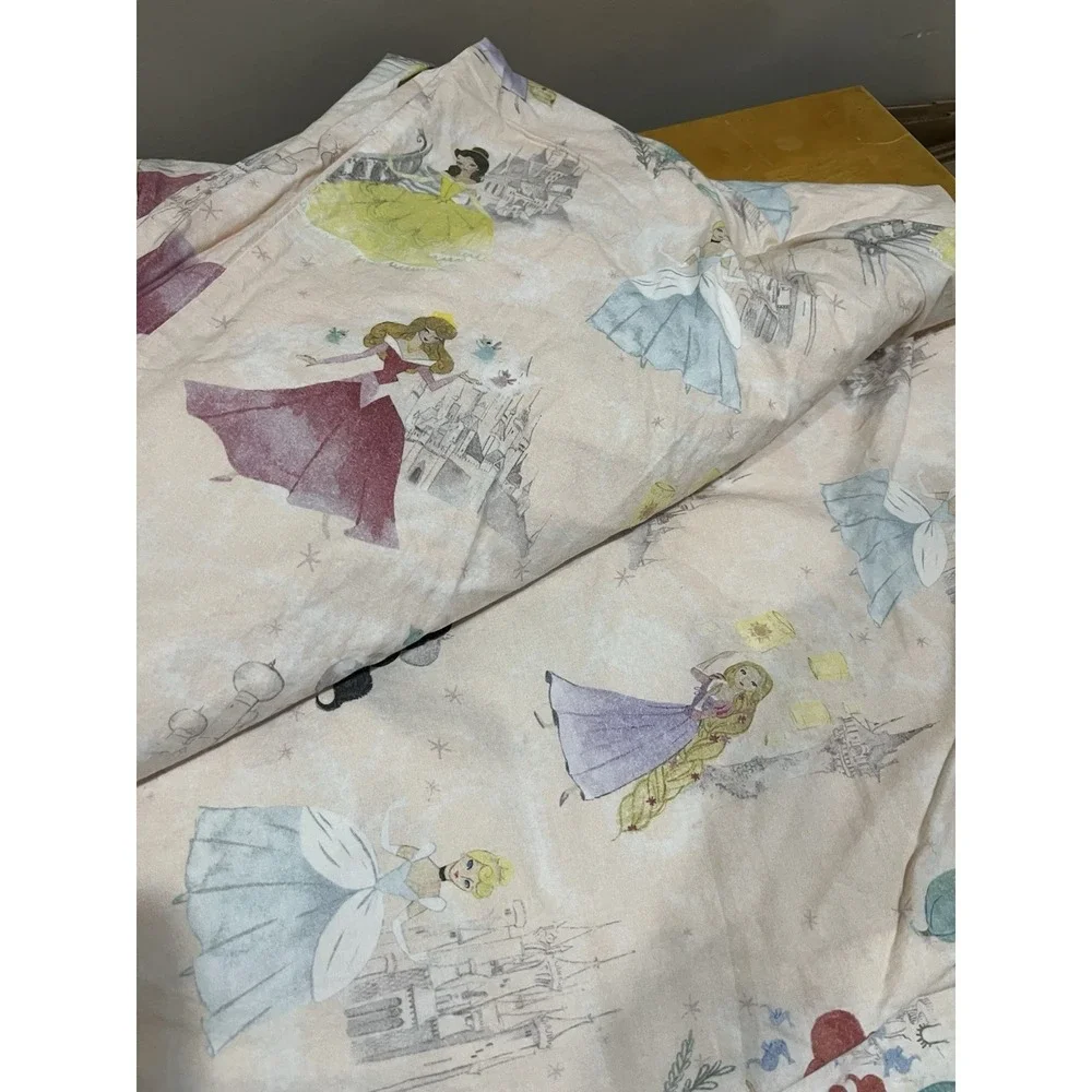 Pottery Barn Kids Disney‎ Princesses Full/Queen Duvet Cover 100% Cotton